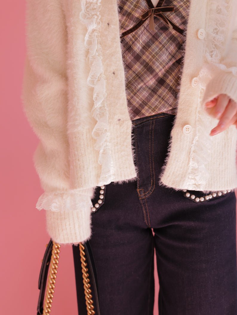 Shaggy Diana Cardigan - MAISON MARBLE