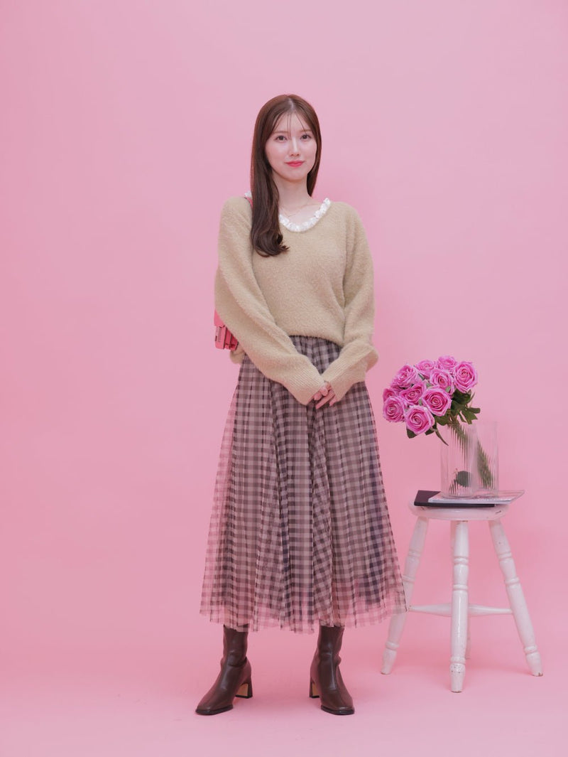 Shaggy Frill Knit - MAISON MARBLE