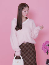 Shaggy Frill Knit - MAISON MARBLE