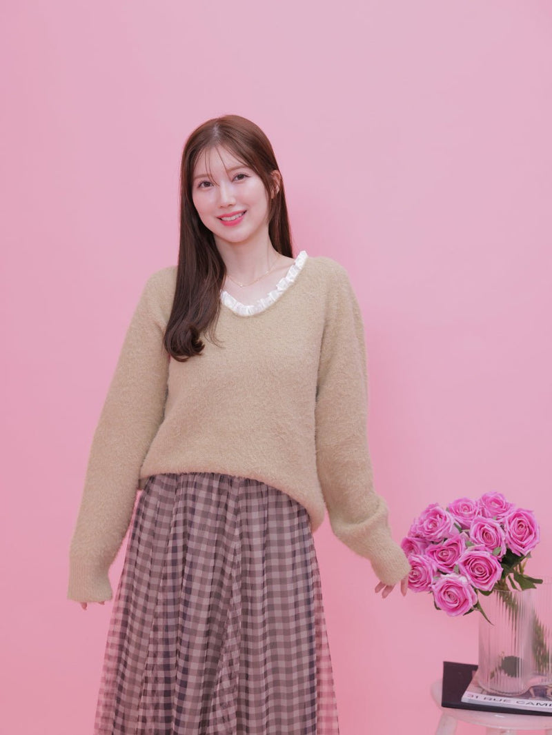 Shaggy Frill Knit - MAISON MARBLE