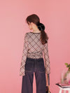 Sheer Check Tops - MAISON MARBLE