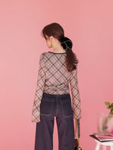 Sheer Check Tops - MAISON MARBLE
