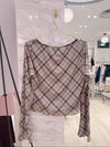 Sheer Check Tops - MAISON MARBLE