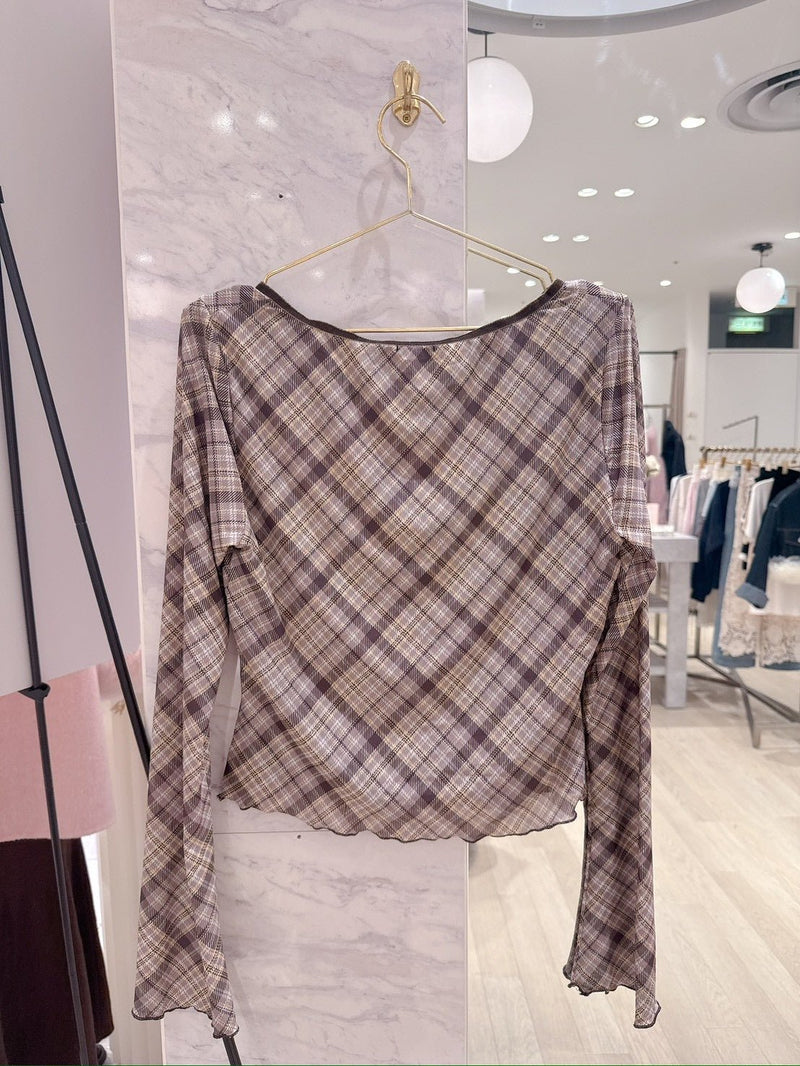 Sheer Check Tops - MAISON MARBLE