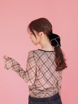 Sheer Check Tops - MAISON MARBLE