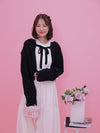 Short Ribbon Cardigan - MAISON MARBLE