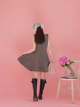 Shoulder Ribbon Dress - MAISON MARBLE