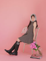 Shoulder Ribbon Dress - MAISON MARBLE