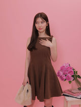 Shoulder Ribbon Dress - MAISON MARBLE