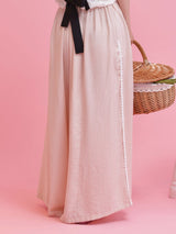 Side Flower Lace Pants - MAISON MARBLE