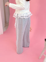 Side Lace Easy Pants - MAISON MARBLE
