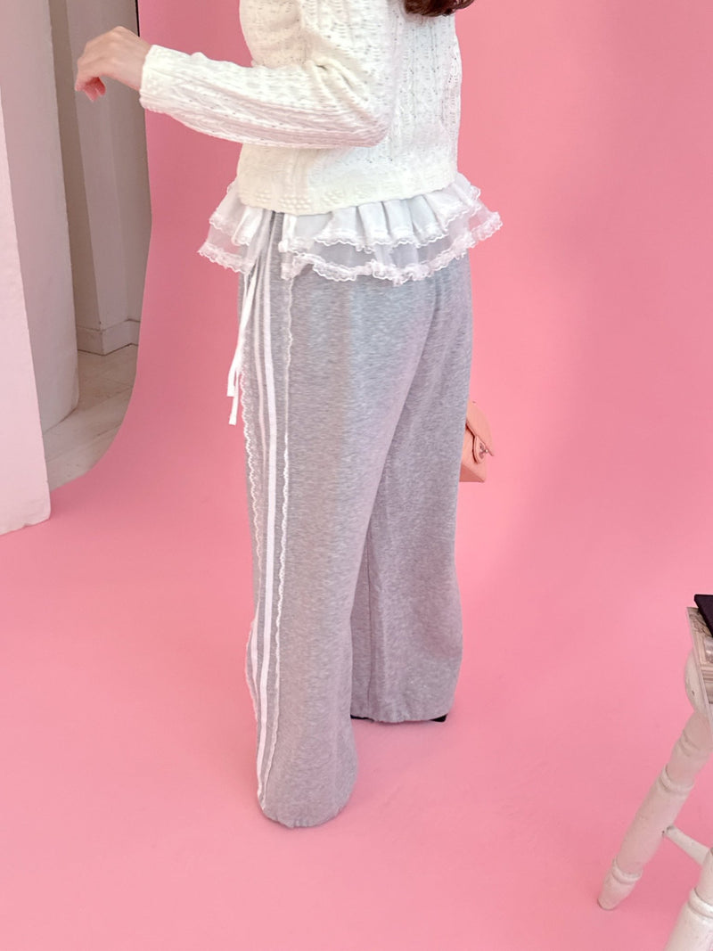 Side Lace Easy Pants - MAISON MARBLE