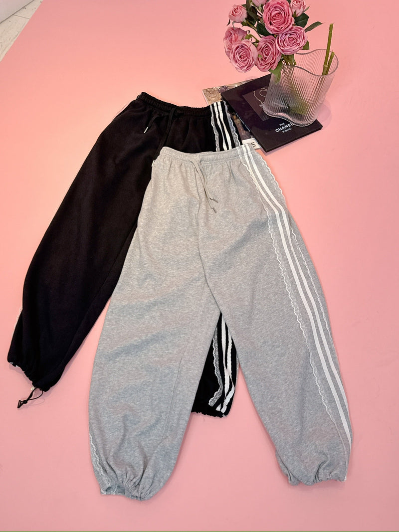 Side Lace Easy Pants - MAISON MARBLE