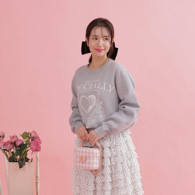 Sweet Emblem Knit - MAISON MARBLE