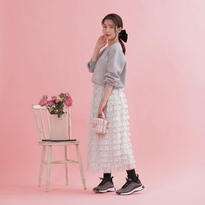 Tiered Dot Skirt - MAISON MARBLE