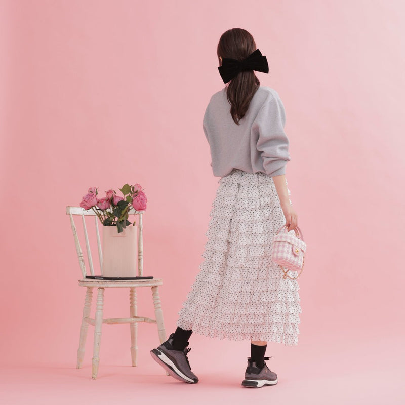 Tiered Dot Skirt - MAISON MARBLE