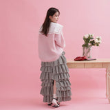 Tiered Gingham Skirt - MAISON MARBLE