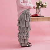 Tiered Gingham Skirt - MAISON MARBLE