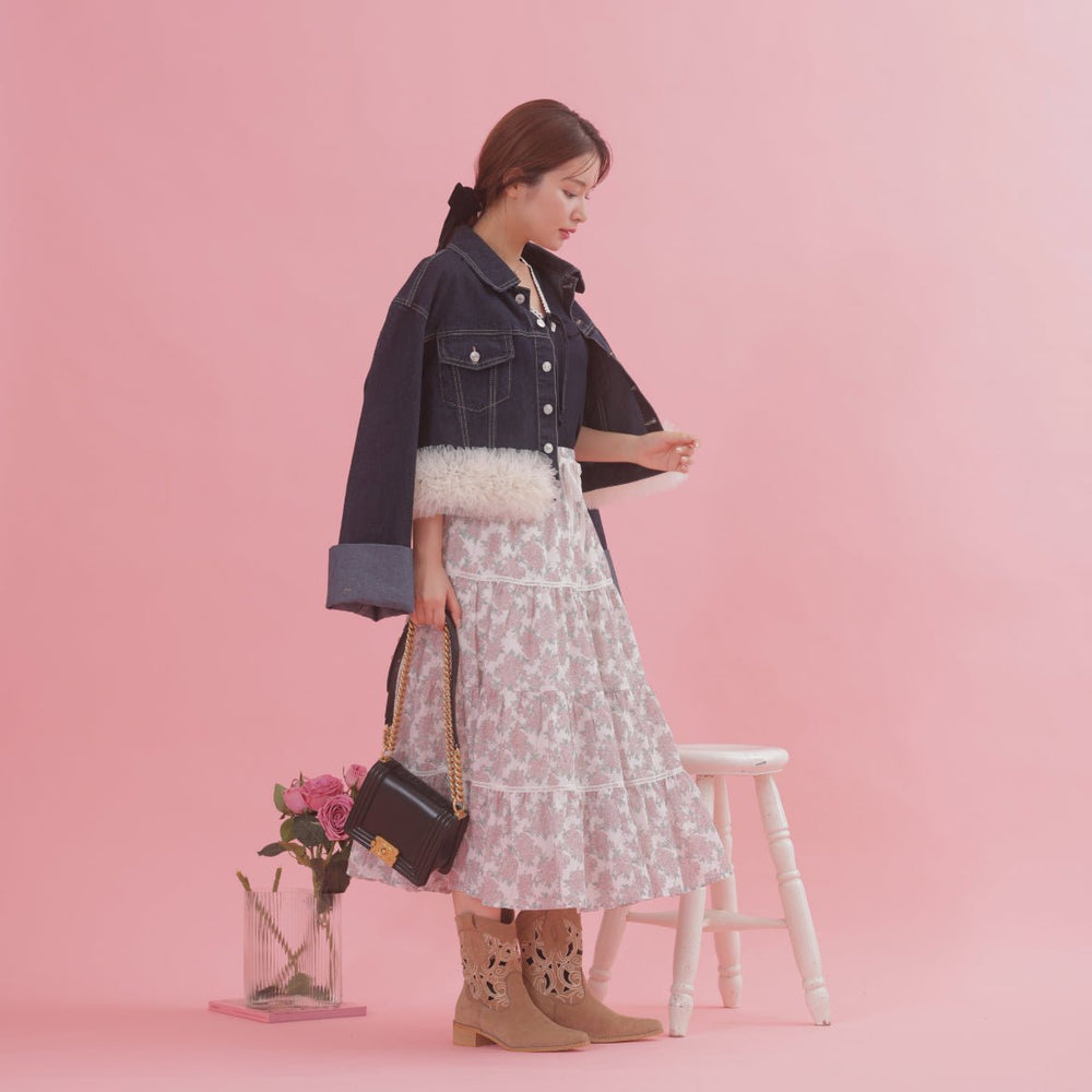 再販】Tulle Denim Jacket – MAISON MARBLE