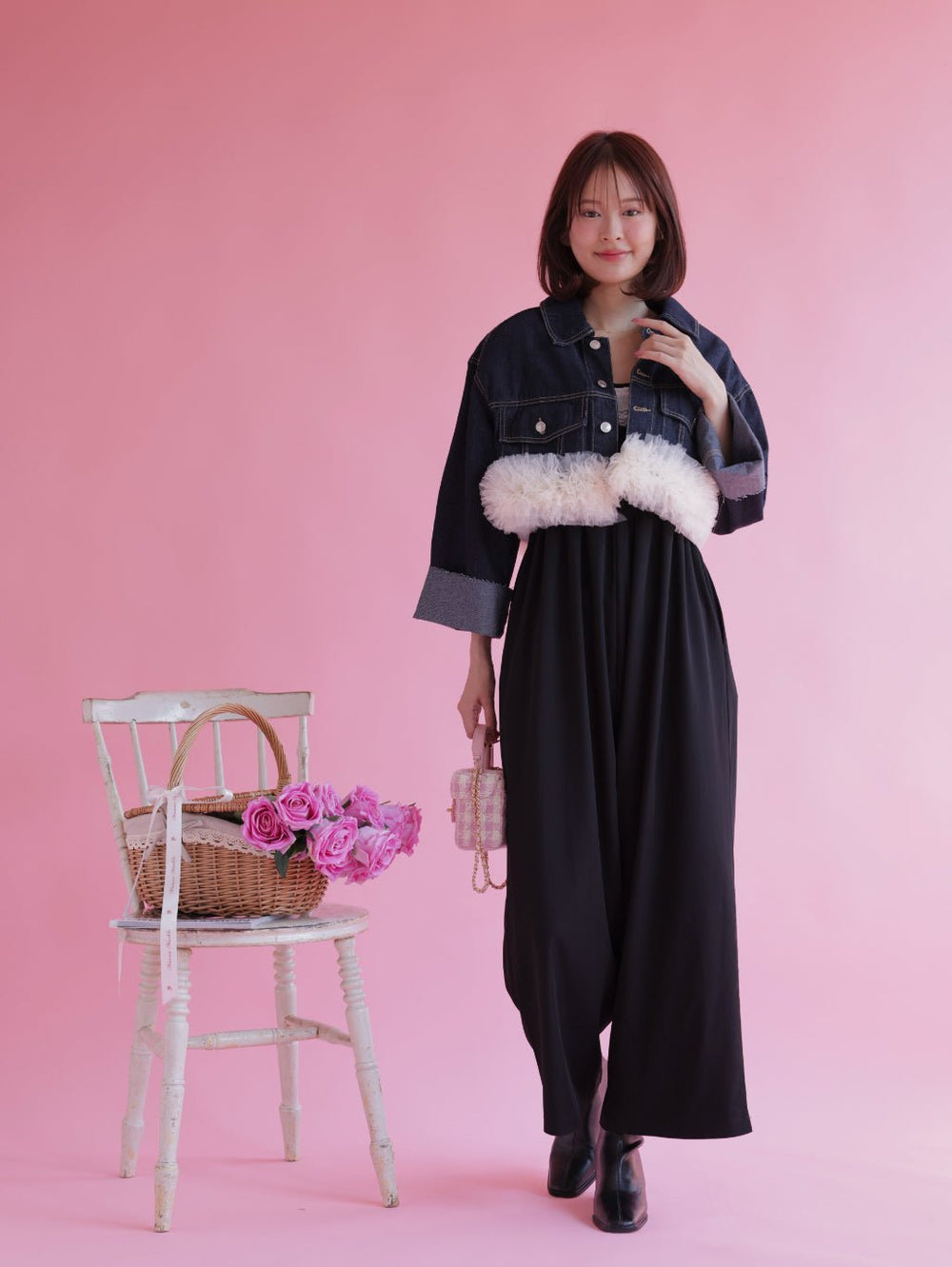 再販】Tulle Denim Jacket – MAISON MARBLE