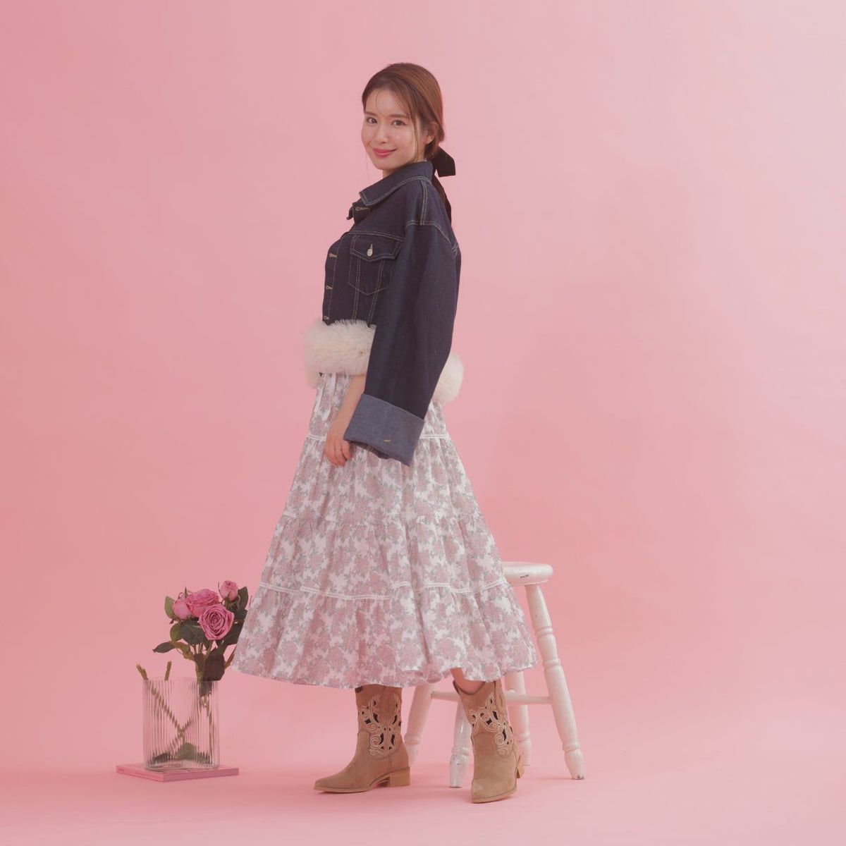 再販】Tulle Denim Jacket – MAISON MARBLE 再販】Tulle Denim Jacket – MAISON MARBLE