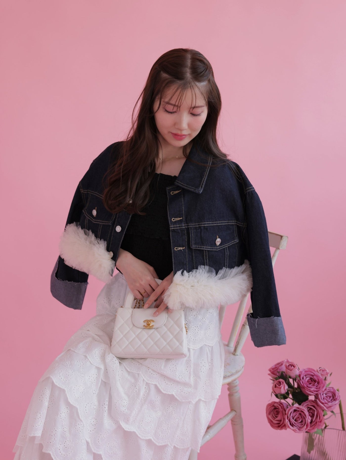 Resale] Tulle Denim Jacket – MAISON MARBLE