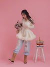 Tulle Peplum Cardigan - MAISON MARBLE