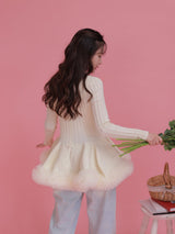 Tulle Peplum Cardigan - MAISON MARBLE