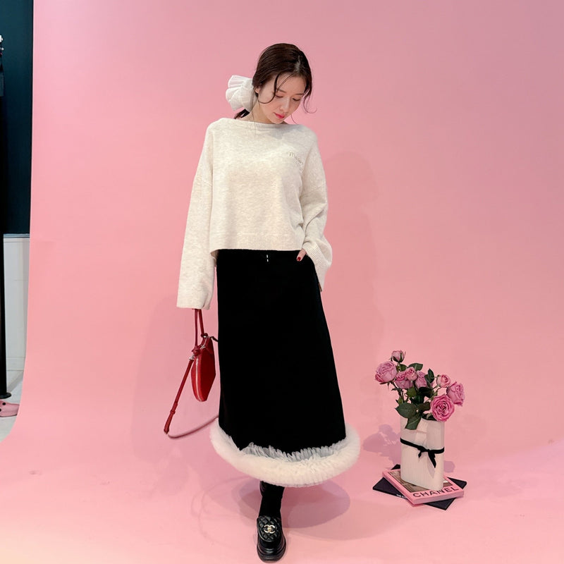 Tulle Sweater Skirt - MAISON MARBLE