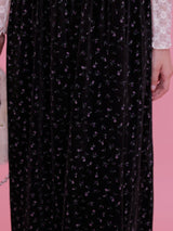 Velour Floral Dress - MAISON MARBLE