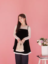 Velour Lace Cami - MAISON MARBLE