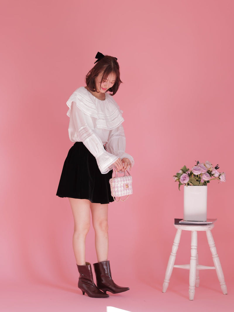Velour Tulip Skirt - MAISON MARBLE