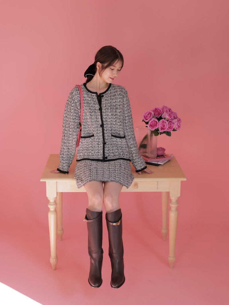 Winter Tweed Knit Jacket - MAISON MARBLE