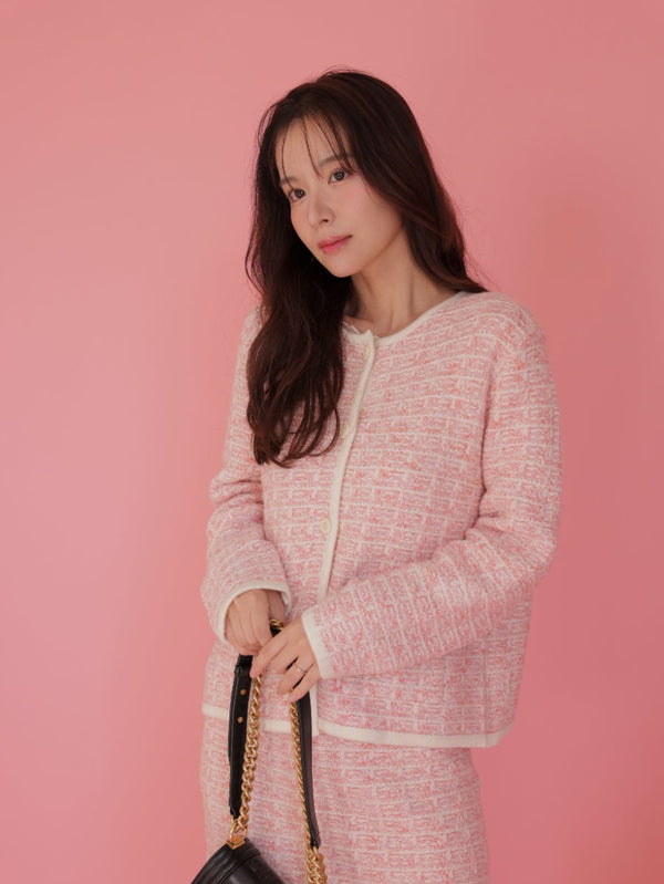 Winter Tweed Knit Jacket - MAISON MARBLE