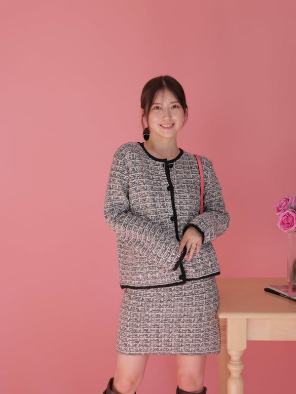 Winter Tweed Knit Jacket - MAISON MARBLE