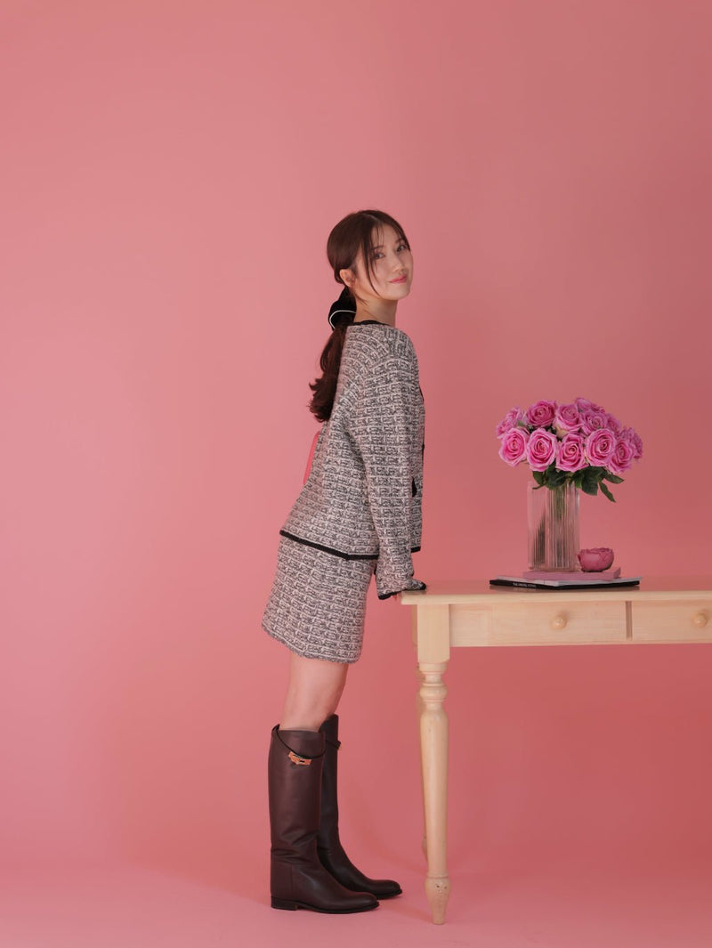 Winter Tweed Knit Jacket - MAISON MARBLE
