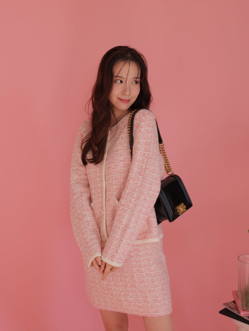 Winter Tweed Knit Skirt - MAISON MARBLE