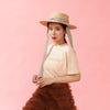 Gingham Straw Hat - MAISON MARBLE
