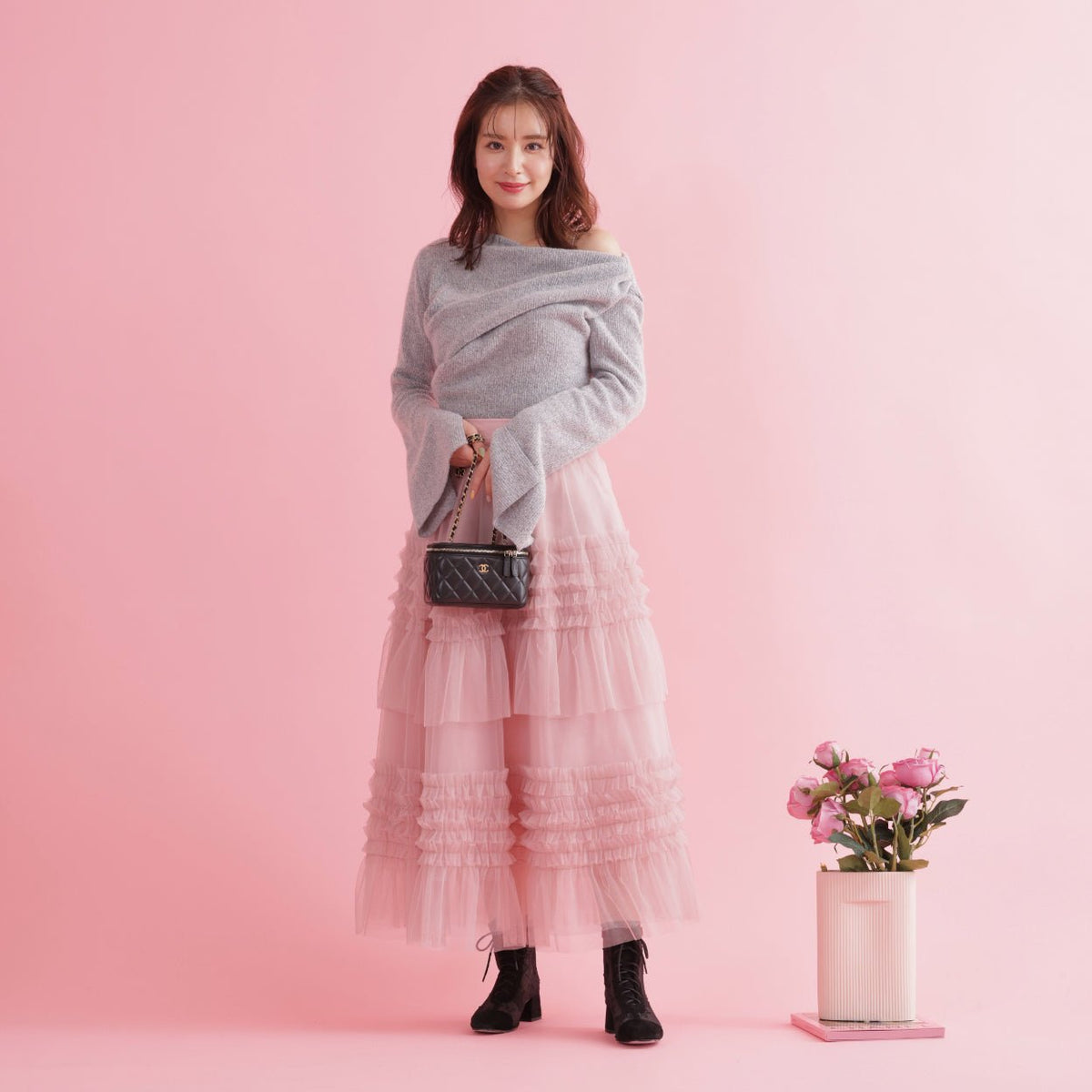 スカート maison marble Tulle Sweater Skirt maison marble Tulle Sweater Skirt