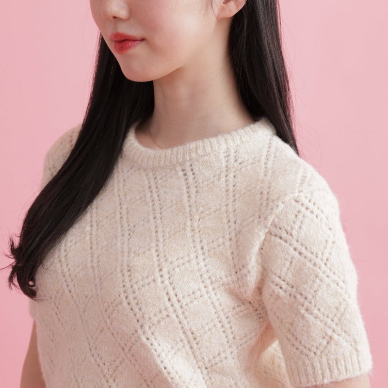 Check Knit Tops - MAISON MARBLE