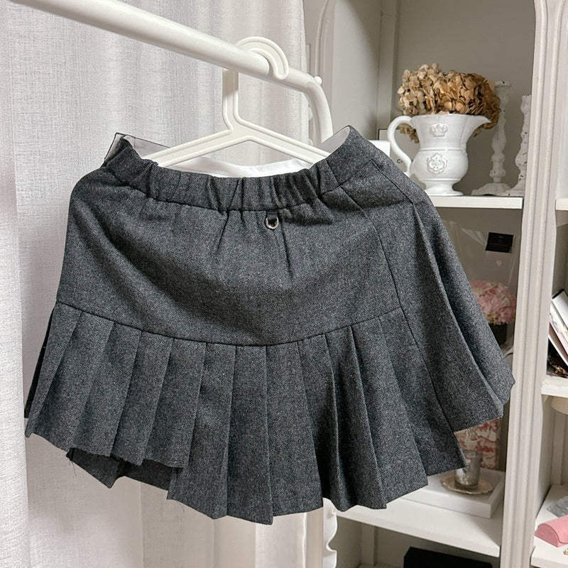 Check Pleats Skirt - MAISON MARBLE