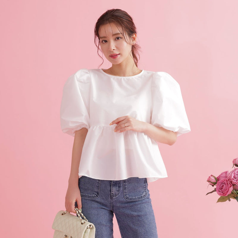 Chloe Puff Blouse - MAISON MARBLE