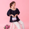 Denim Puff Blouse - MAISON MARBLE