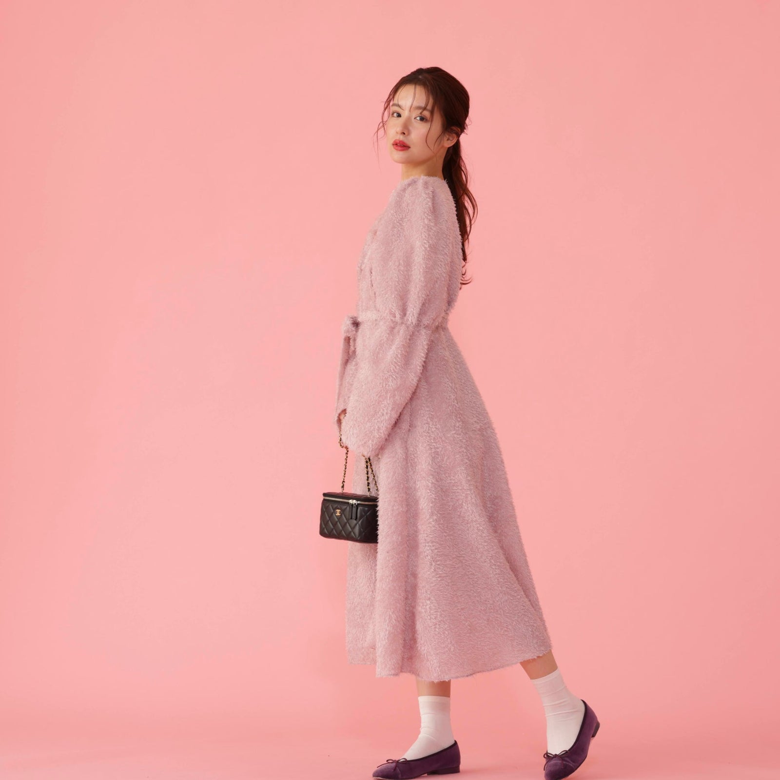 Fluffy Wrap Dress – MAISON MARBLE