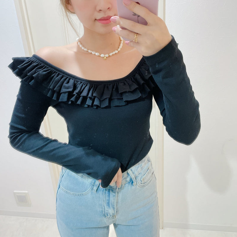 Frill Long Tee - MAISON MARBLE