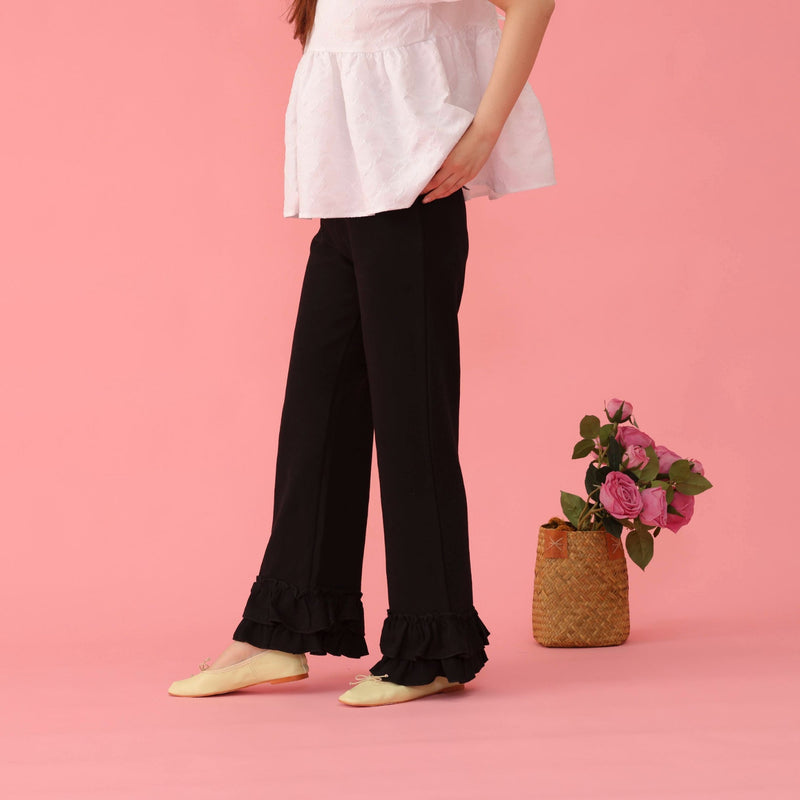 Frill Sweater Pants - MAISON MARBLE
