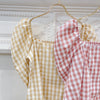 Gingham Puff Blouse - MAISON MARBLE