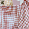 Gingham Puff Blouse - MAISON MARBLE