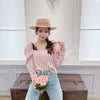 Gingham Puff Blouse - MAISON MARBLE