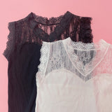 Lace Tank Tops - MAISON MARBLE